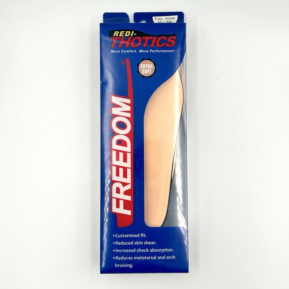 RediThotics Orthotic Insole Freedom Soft Arch Support Sz B Men 7-7.5 Women 8-8.5